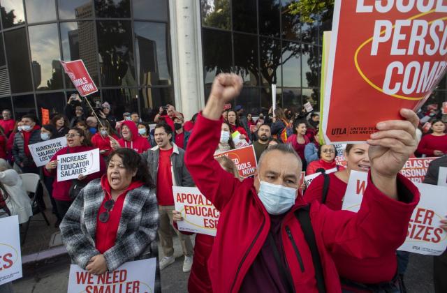 The LA teachers union is seeking a 20% raise, saying they are stressed and out of value