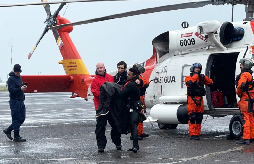 Man who allegedly left a dead fish at 'Goonies' house rescued from rough seas near stolen yacht