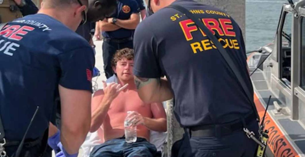 Man rescued from a 12-foot fishing boat after nearly two days at sea