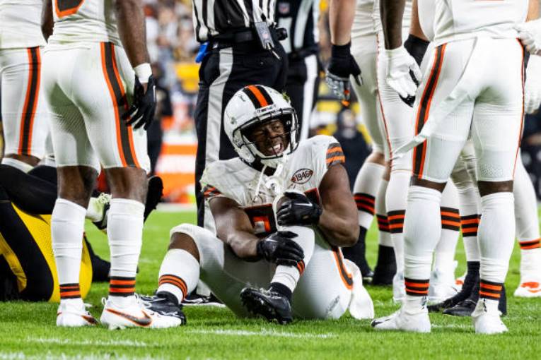 After suffering a knee injury on Monday night, Browns running back Nick Chubb is probably done for the year