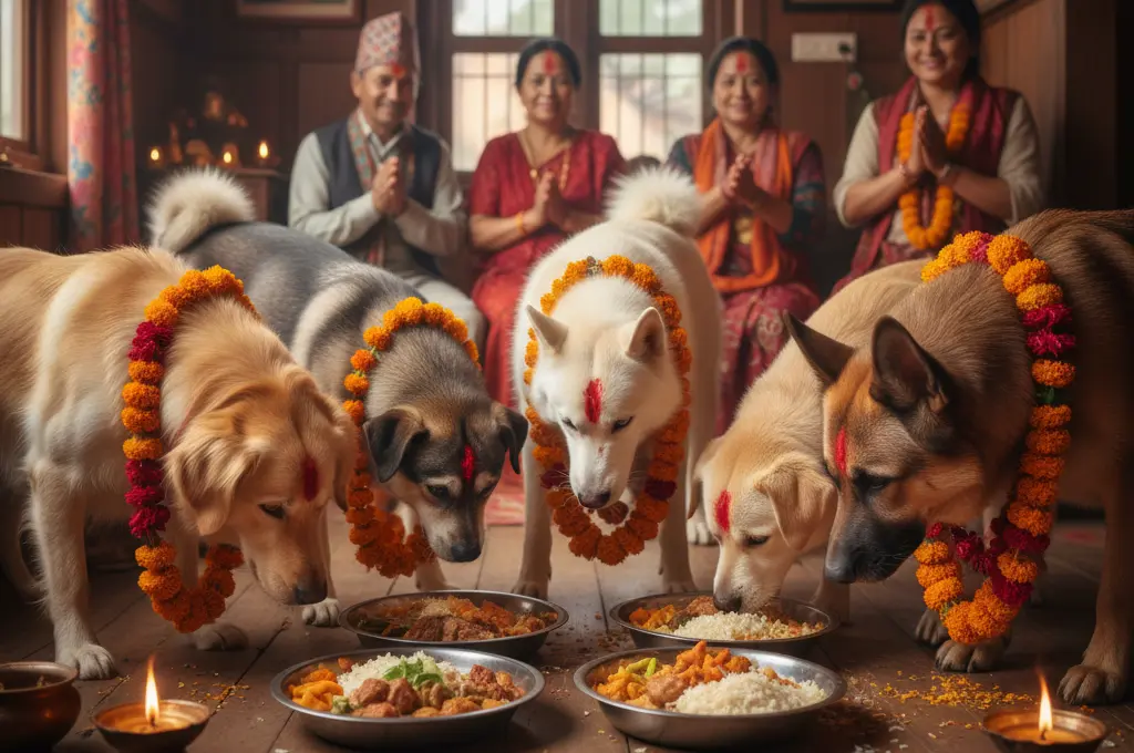 आज कुकुर तिहार: धर्मराजका द्वारपाललाई सम्मान, बिहान पूजा र साँझ लक्ष्मीपूजा Kukur Tihar